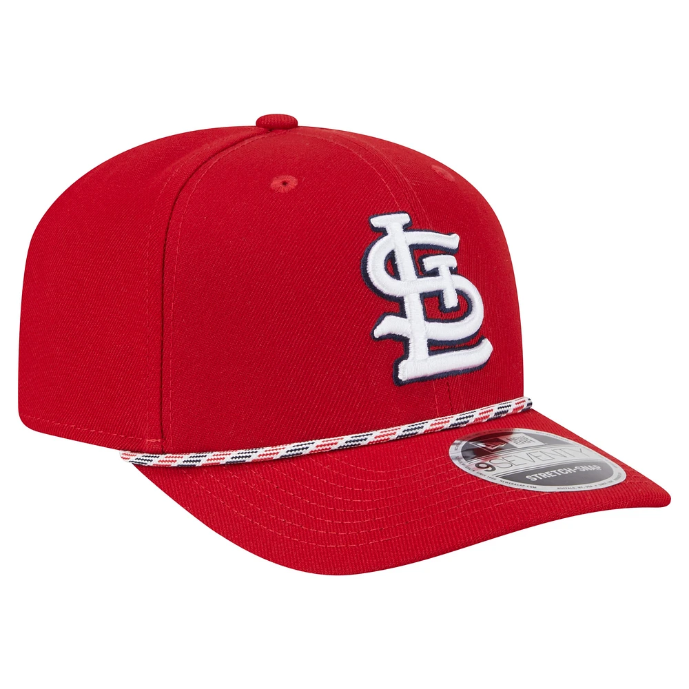 Men's New Era Red St. Louis Cardinals Multi-Rope 9SEVENTY Stretch-Snap Hat