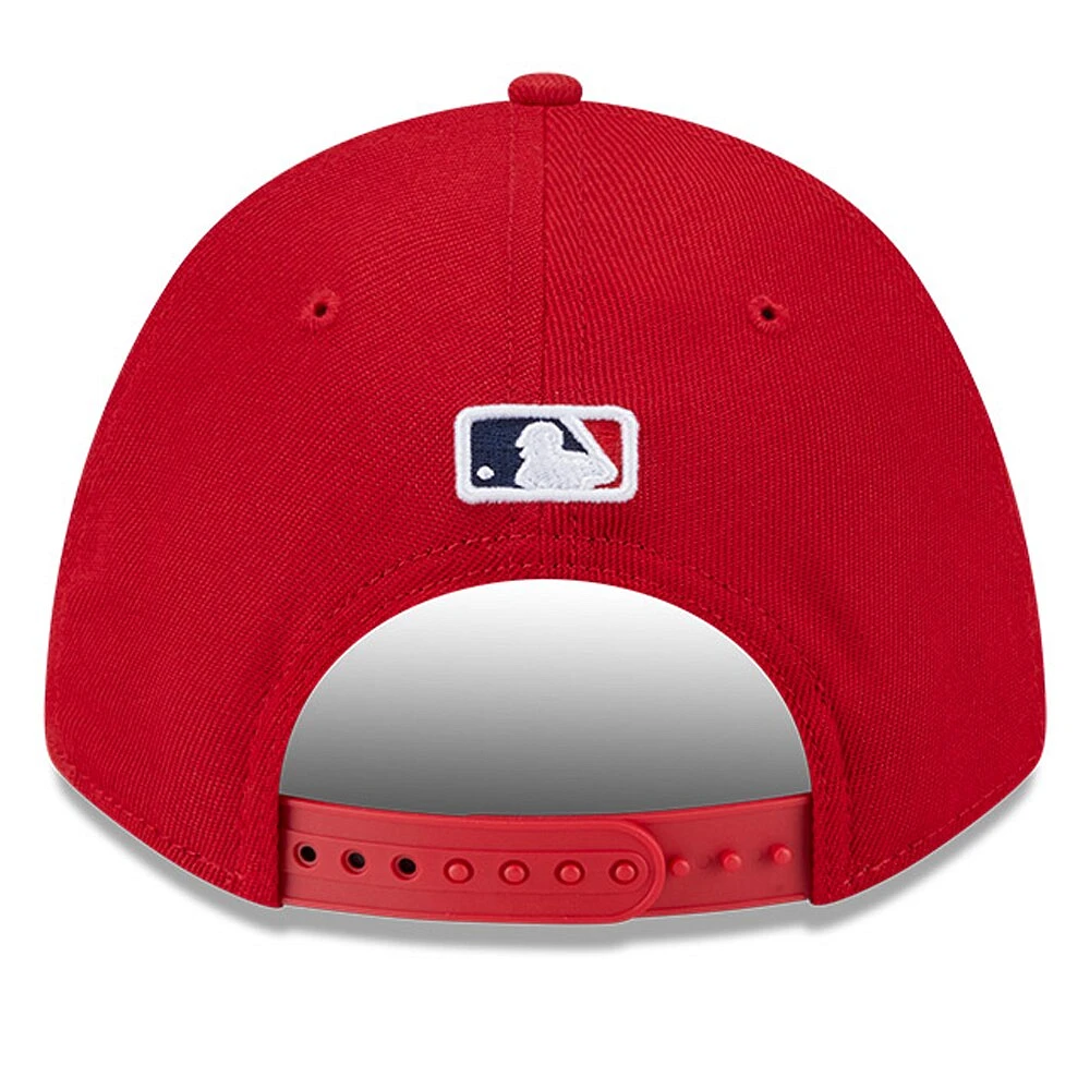 Casquette ajustable New Era 9FORTY pour homme, réplique de joueur des Cardinals de St. Louis, rouge