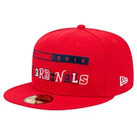 Casquette ajustée Ransom 59FIFTY rouge St. Louis Cardinals de New Era pour homme