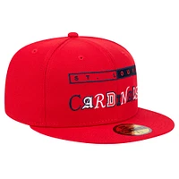 Casquette ajustée Ransom 59FIFTY rouge St. Louis Cardinals de New Era pour homme