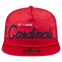 Men's New Era Red St. Louis Cardinals Retro Satin Script Golfer Adjustable Hat