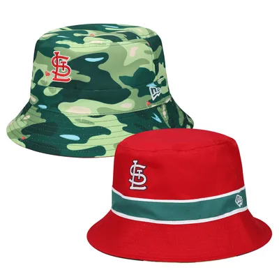 Men's New Era Gray St. Louis Cardinals Distinct Bucket Hat