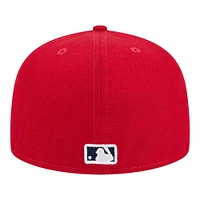 Men's New Era Red St. Louis Cardinals Script Sided 59FIFTY Fitted Hat