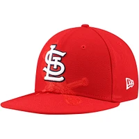 Casquette ajustée 59FIFTY rouge St. Louis Cardinals Shadow Logo pour homme New Era