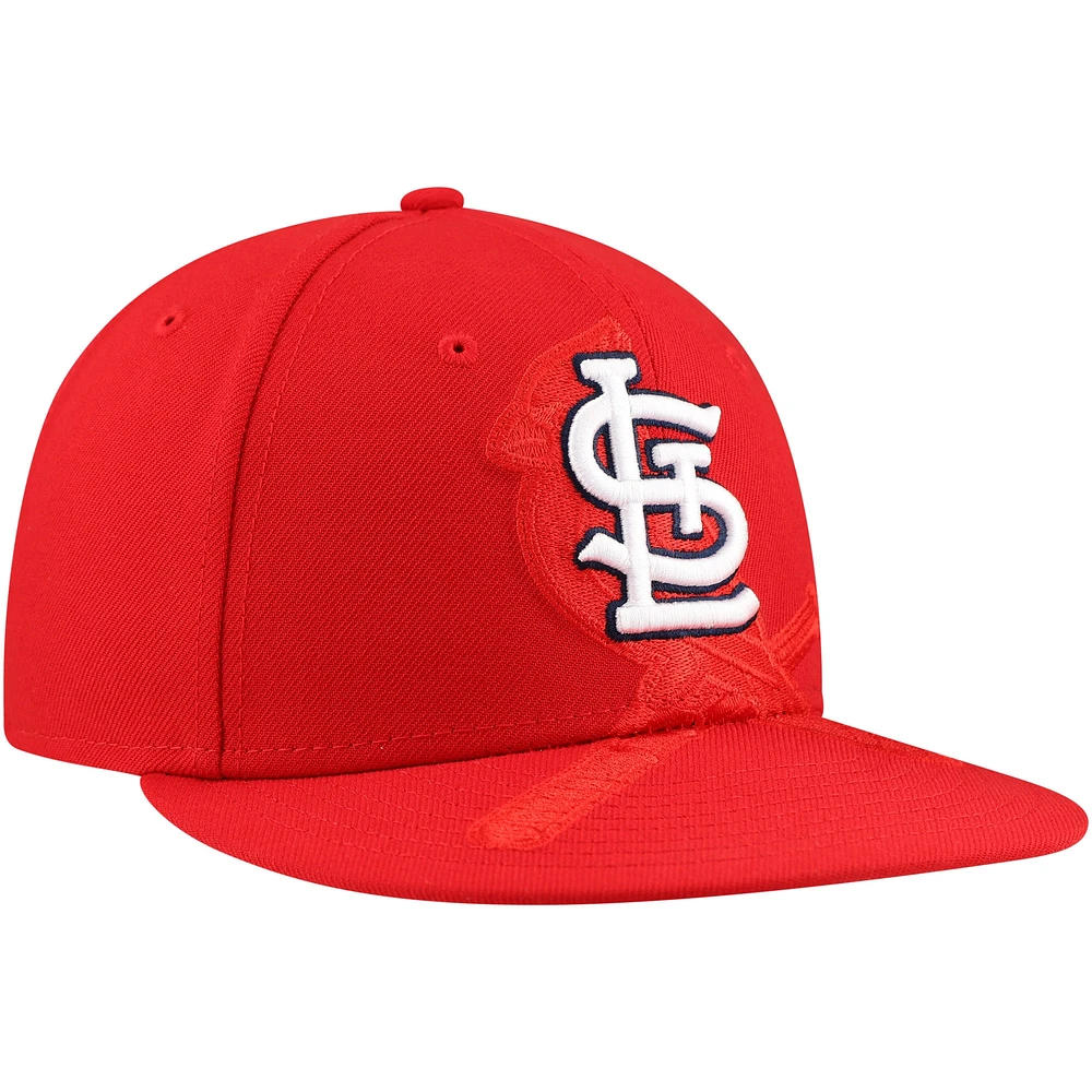 Casquette ajustée 59FIFTY rouge St. Louis Cardinals Shadow Logo pour homme New Era