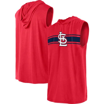 St. Louis Cardinals New Era Sleeveless Pullover Hoodie - Red