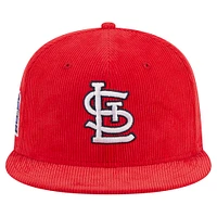 Casquette ajustée 59FIFTY en velours côtelé rouge St. Louis Cardinals New Era pour hommes