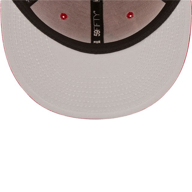 Casquette ajustée 59FIFTY rouge avec logo blanc des Cardinals de Saint-Louis New Era pour homme