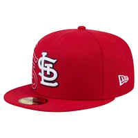 Men's New Era Red St. Louis Cardinals Yarn Stitch 59FIFTY Fitted Hat
