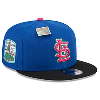 Men's New Era Royal/Black St. Louis Cardinals Watermelon Big League Chew Flavor Pack 9FIFTY Snapback Hat