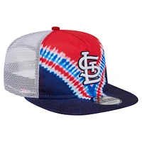Casquette ajustable New Era St. Louis Cardinals Tie-Dye Golfer Trucker pour homme
