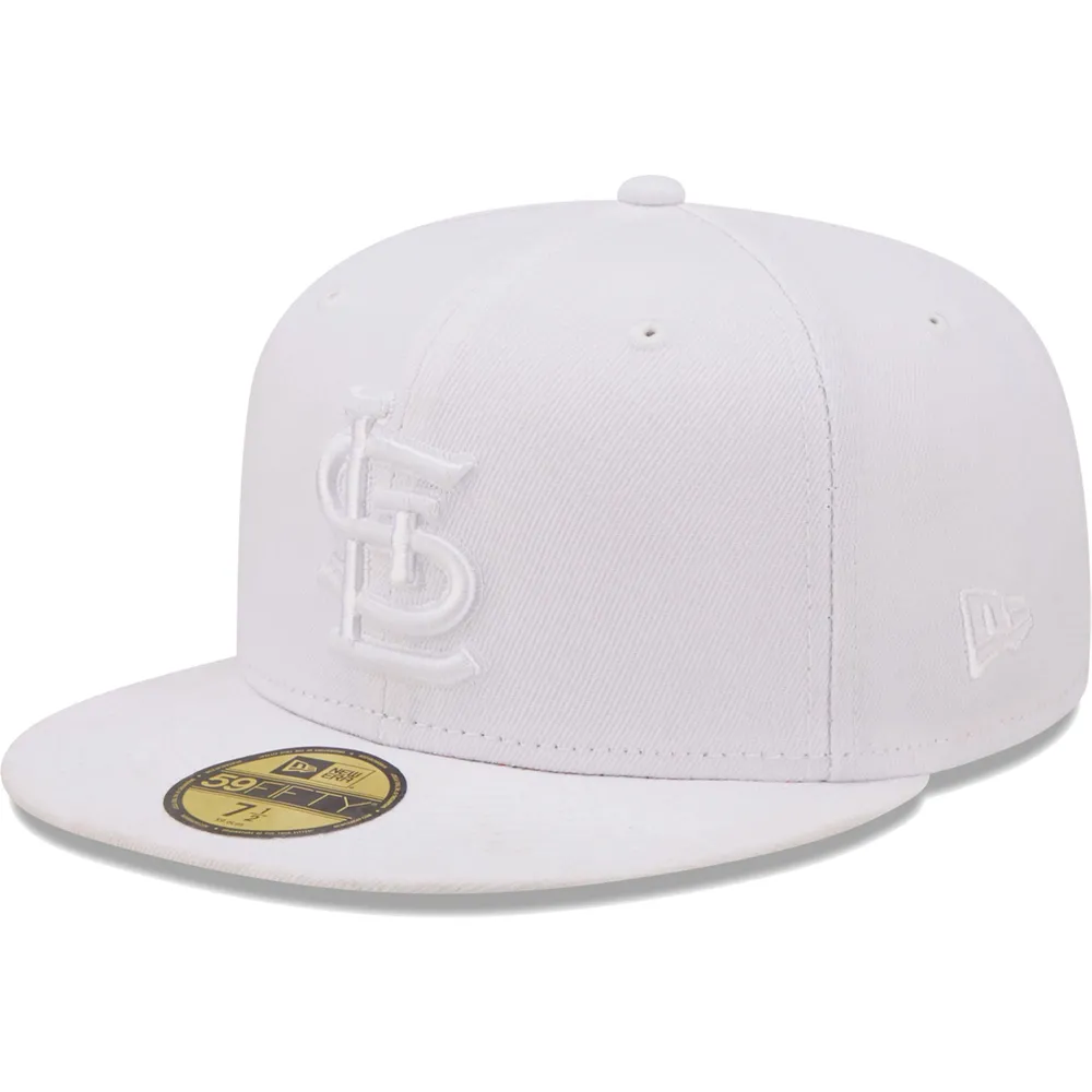 New Era Men's Royal St. Louis Cardinals Logo White 59FIFTY Fitted Hat