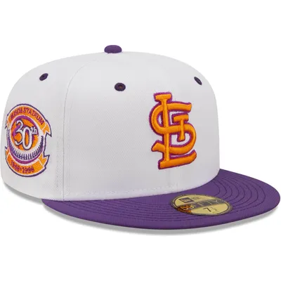 Men's New Era White/Purple Los Angeles Dodgers 40th Anniversary at Dodger Stadium Grape Lolli 59FIFTY Fitted Hat