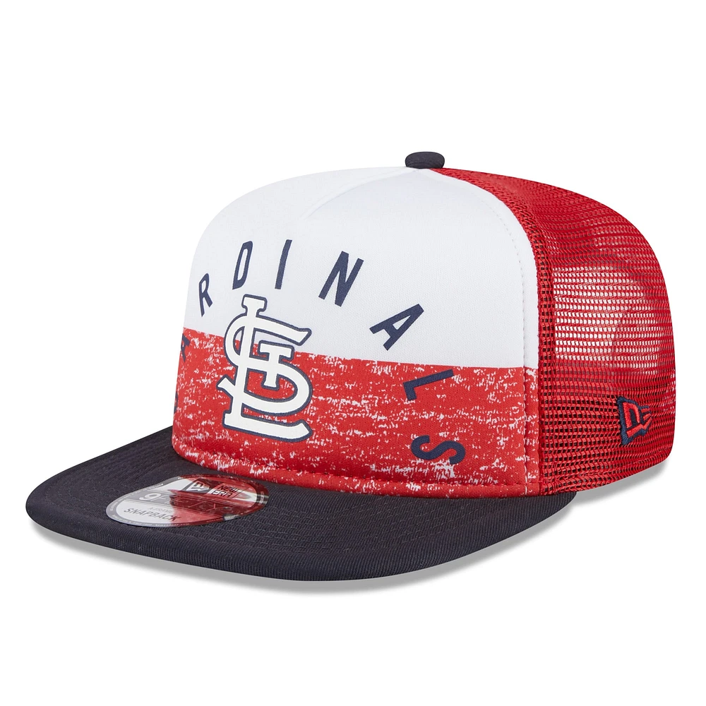 Casquette Snapback 9FIFTY Snapback en mousse sur le devant en mousse de l'équipe des Cardinals de St. Louis New Era pour hommes