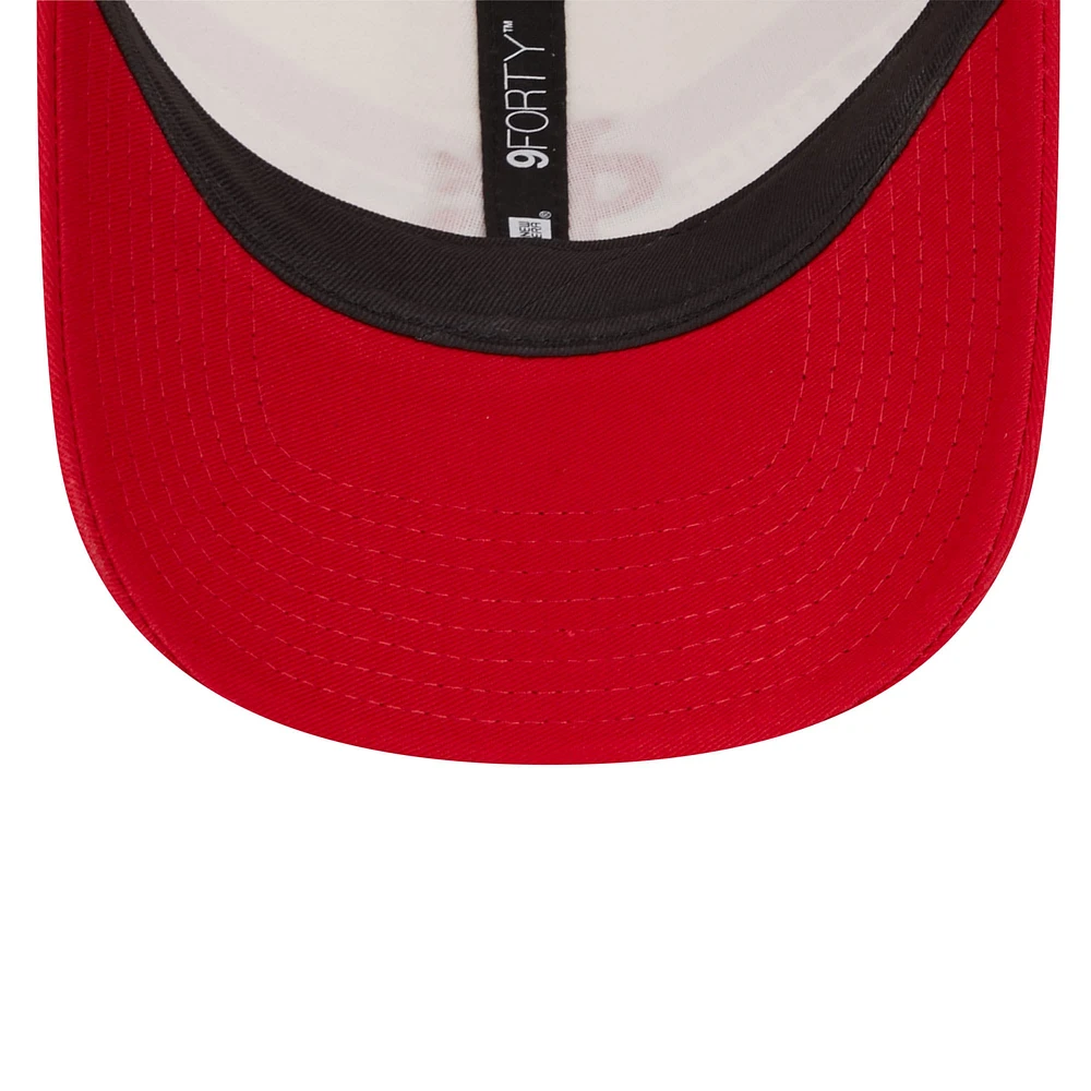 Casquette Snapback 9FORTY Team Stripe Trucker St. Louis Cardinals Team Stripe New Era blanche/rouge pour homme