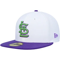 Casquette ajustée 59FIFTY pour homme avec écusson latéral de la Série mondiale 2011 des Cardinals St. Louis New Era, blanc