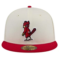 Men's New Era White St. Louis Cardinals Cooperstown Collection Alternate Chrome 59FIFTY Fitted Hat
