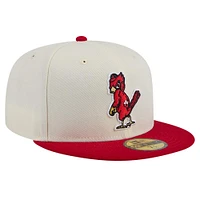 Men's New Era White St. Louis Cardinals Cooperstown Collection Alternate Chrome 59FIFTY Fitted Hat