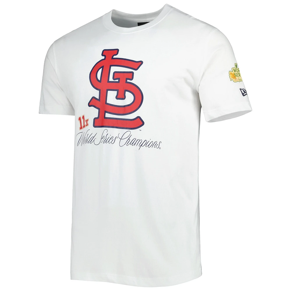 T-shirt pour homme New Era blanc St. Louis Cardinals Historical Championship