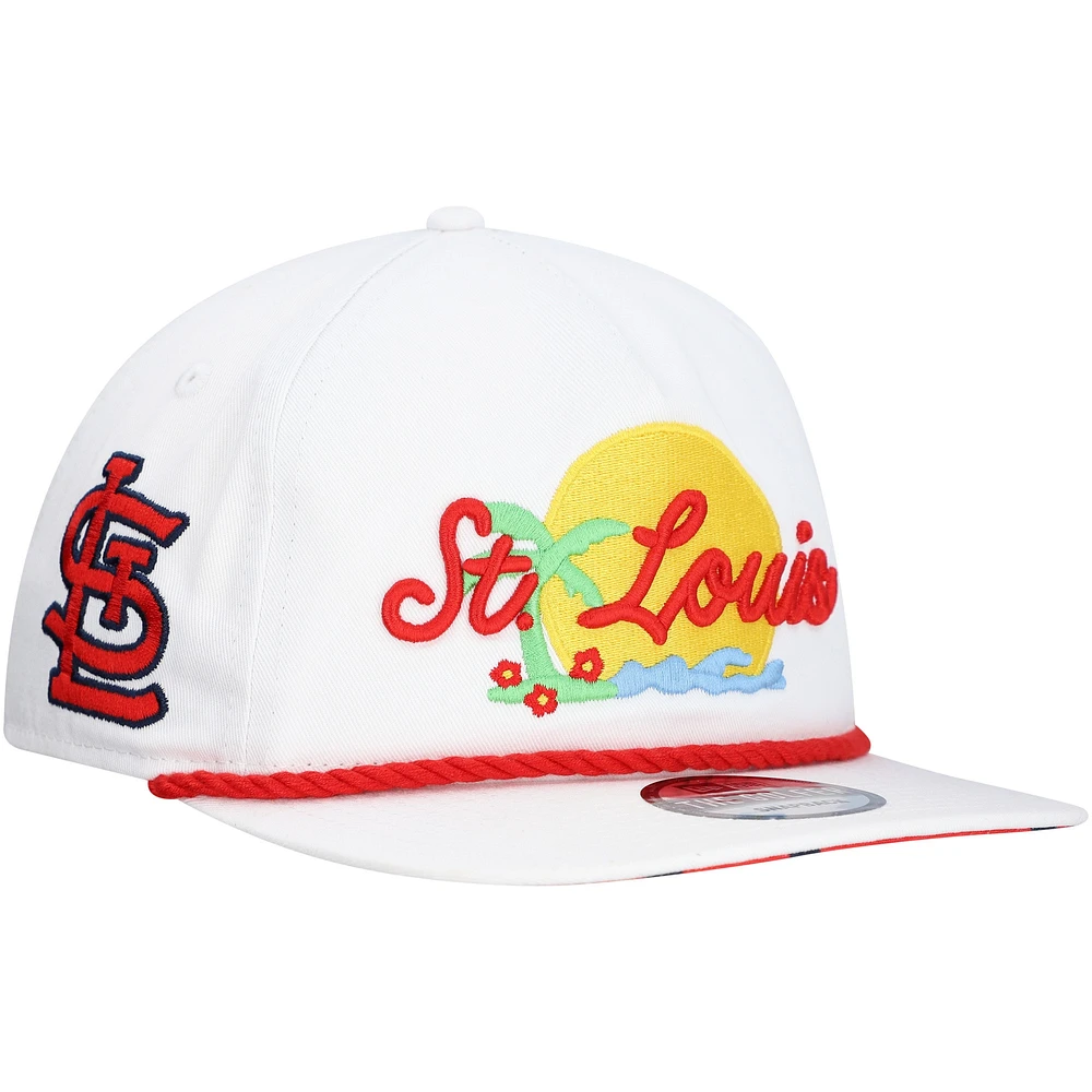 Casquette ajustable blanche St. Louis Cardinals Paradise Golfer de New Era pour homme