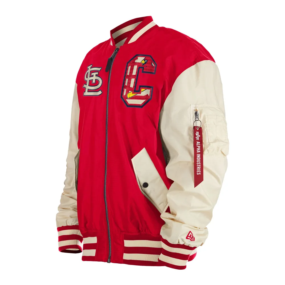 St. Louis Cardinals Red and White Varsity Jacket