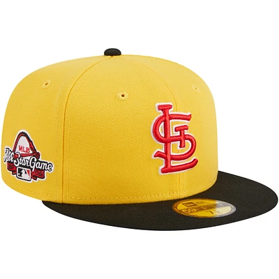 Casquette ajustée 59FIFTY Grilled St. Louis Cardinals New Era jaune/noir pour homme