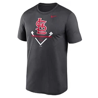 Men's Nike Anthracite St. Louis Cardinals Icon Legend Performance T-Shirt