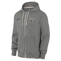 Men's Nike Charcoal St. Louis Cardinals Authentic Collection Travel Performance Full-Zip Hoodie