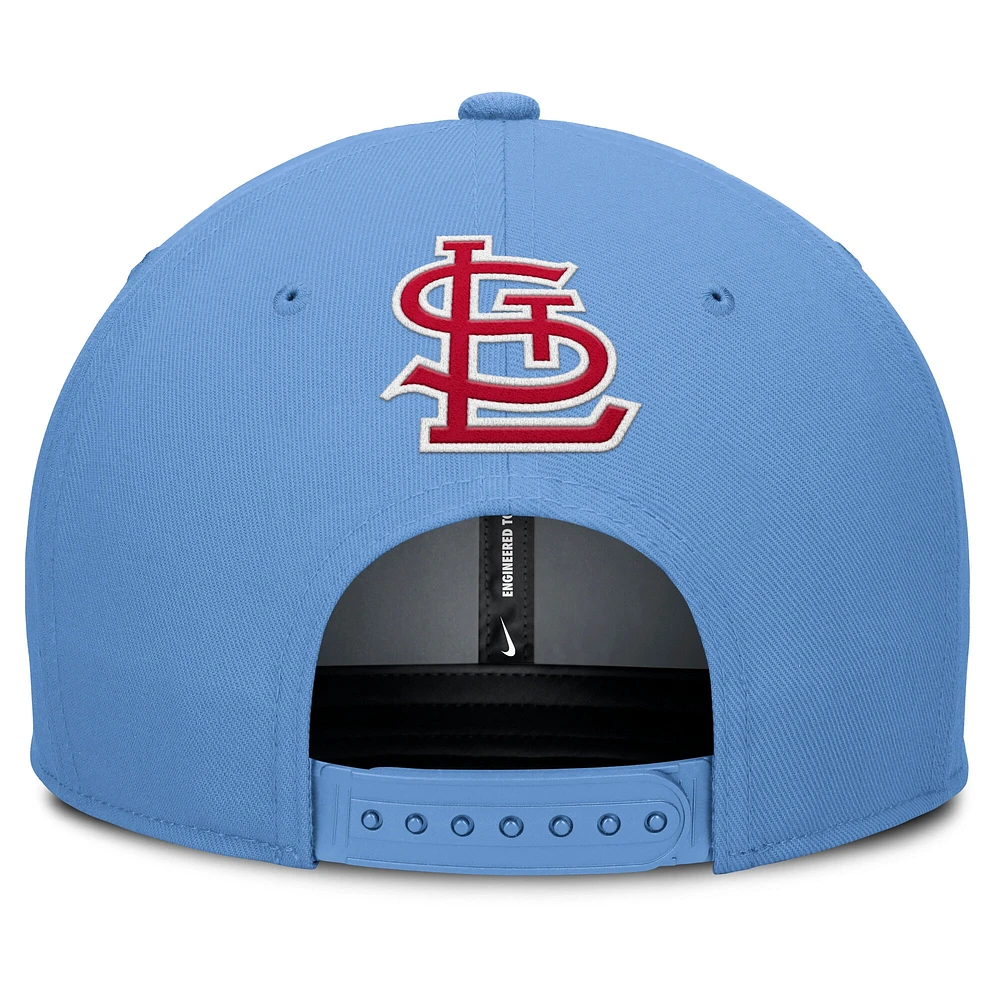 Casquette Snapback Nike Pro Performance pour homme St. Louis Cardinals gris/bleu clair