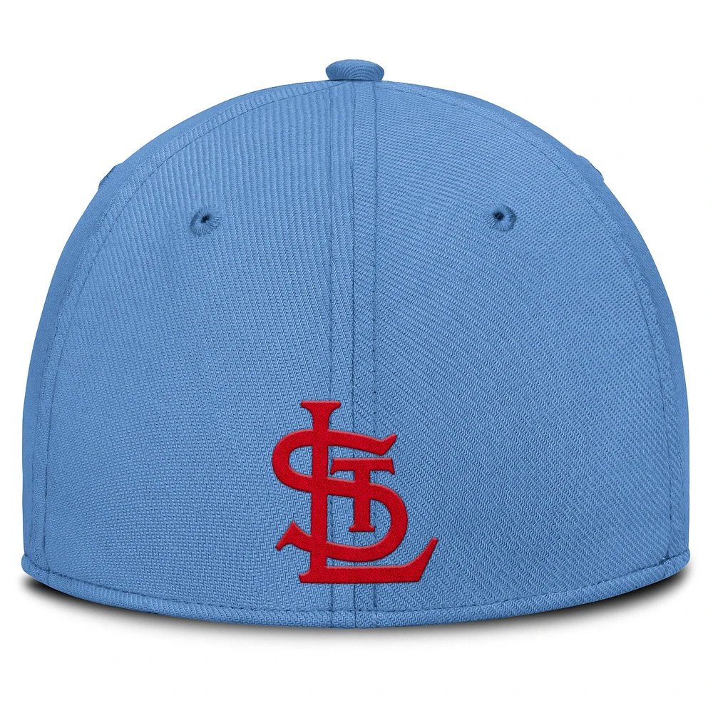 Men's Nike Gray/Light Blue St. Louis Cardinals Rise Swoosh Performance Flex Hat