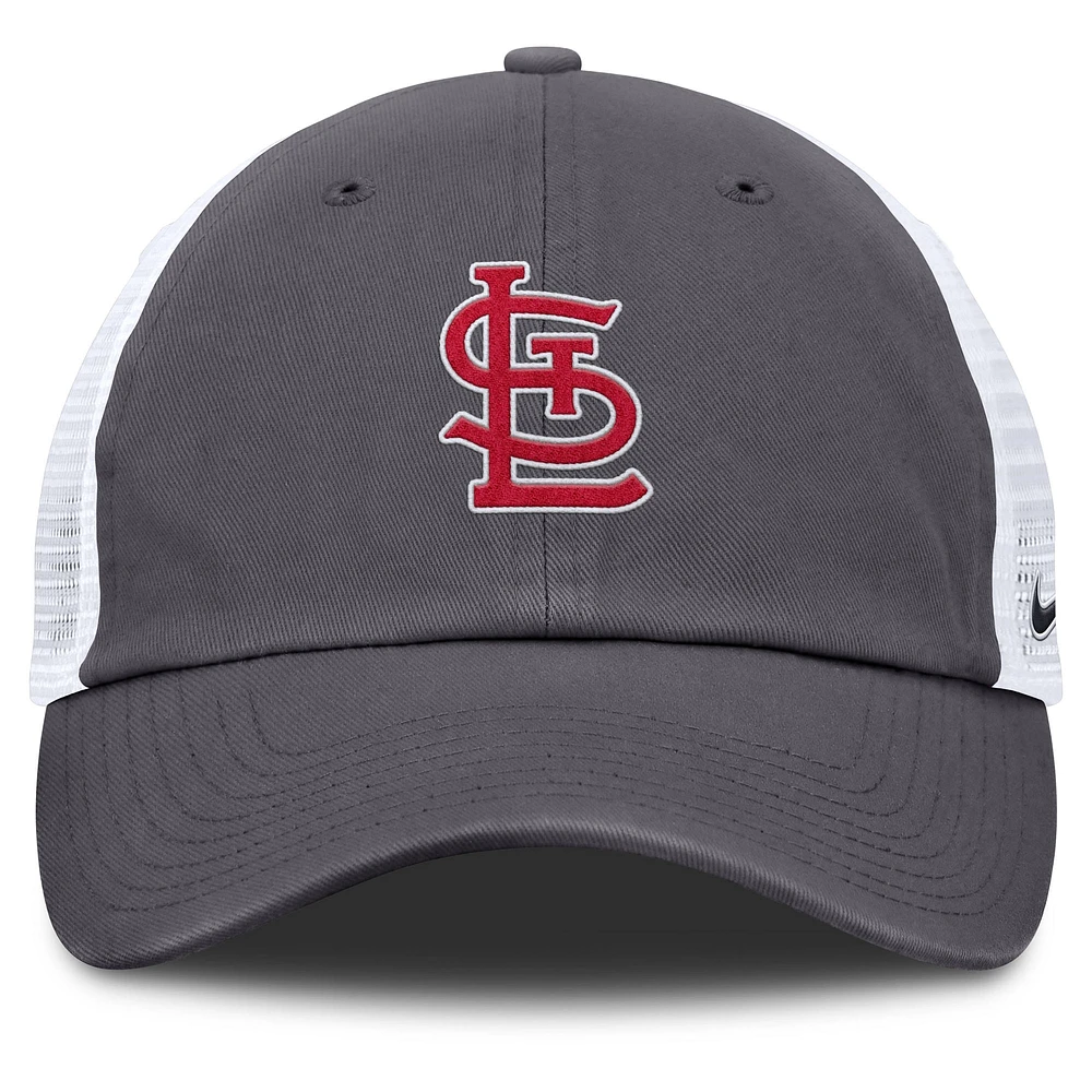 Casquette de camionneur ajustable Nike grise pour homme des Cardinals de St. Louis