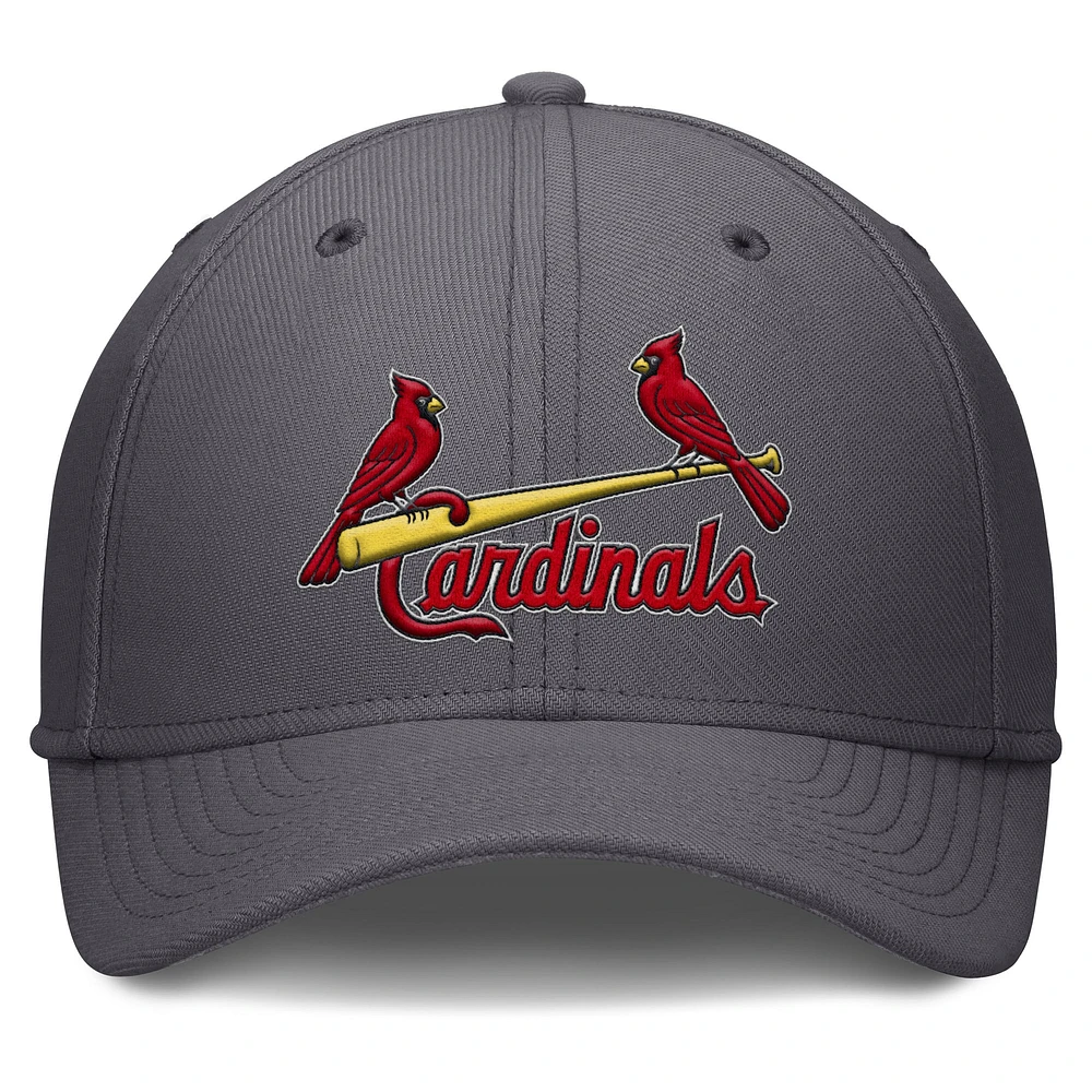 Casquette Nike Performance Flex grise St. Louis Cardinals Swoosh pour homme