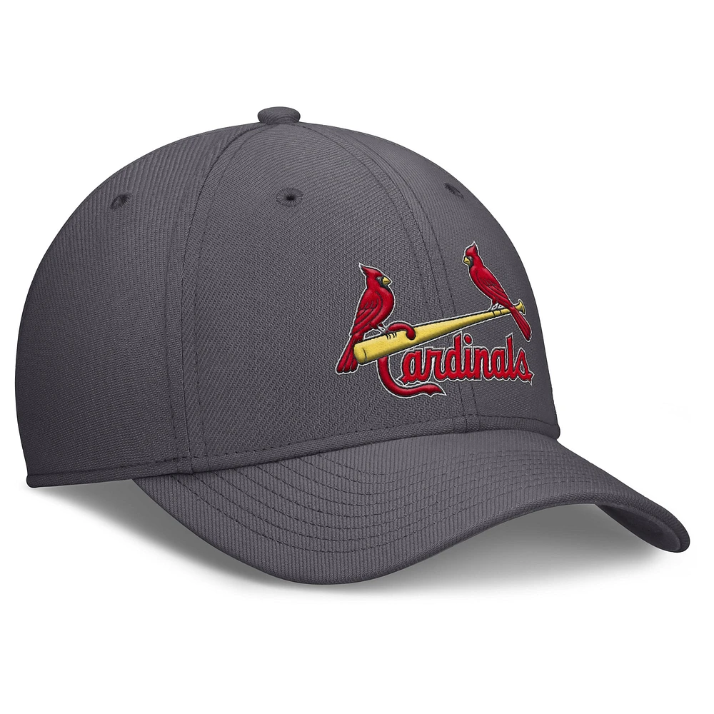 Men's Nike  Gray St. Louis Cardinals Swoosh Performance Flex Hat