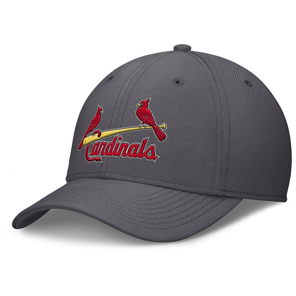 Men's Nike  Gray St. Louis Cardinals Swoosh Performance Flex Hat