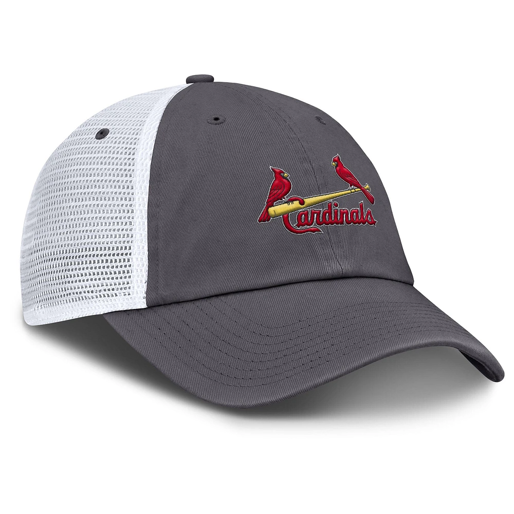 Casquette de camionneur ajustable Nike grise St. Louis Cardinals Wordmark Club pour homme