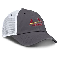 Men's Nike Gray St. Louis Cardinals Wordmark Club Adjustable Trucker Hat