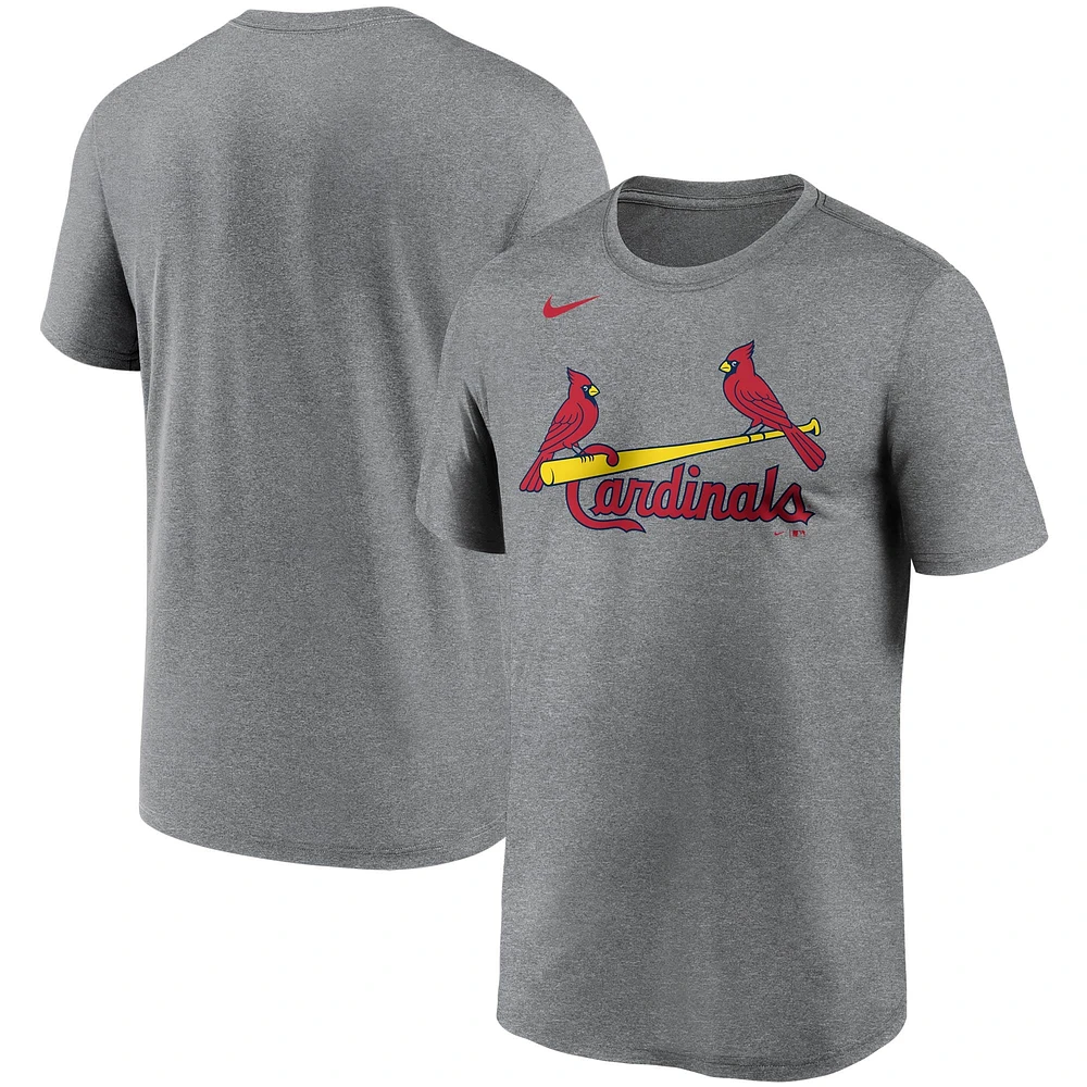 T-shirt Nike gris St. Louis Cardinals Wordmark Legend Performance pour homme