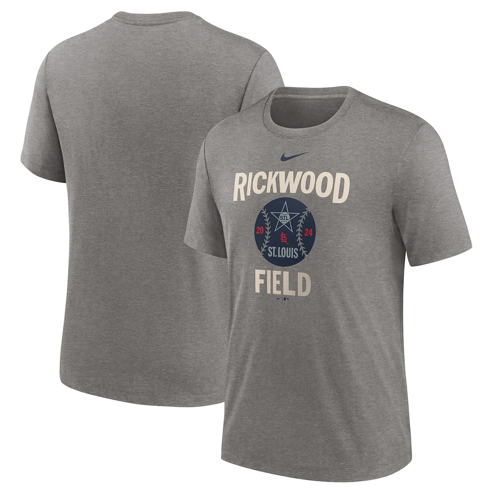 T-shirt tri-mélange classique Nike Heather Charcoal St. Louis Cardinals 2024 Rickwood pour homme