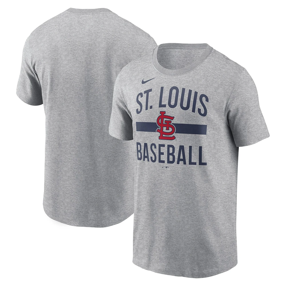 T-shirt Nike Heather Grey St. Louis Cardinals pour homme