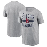T-shirt Nike Heather Grey St. Louis Cardinals pour homme