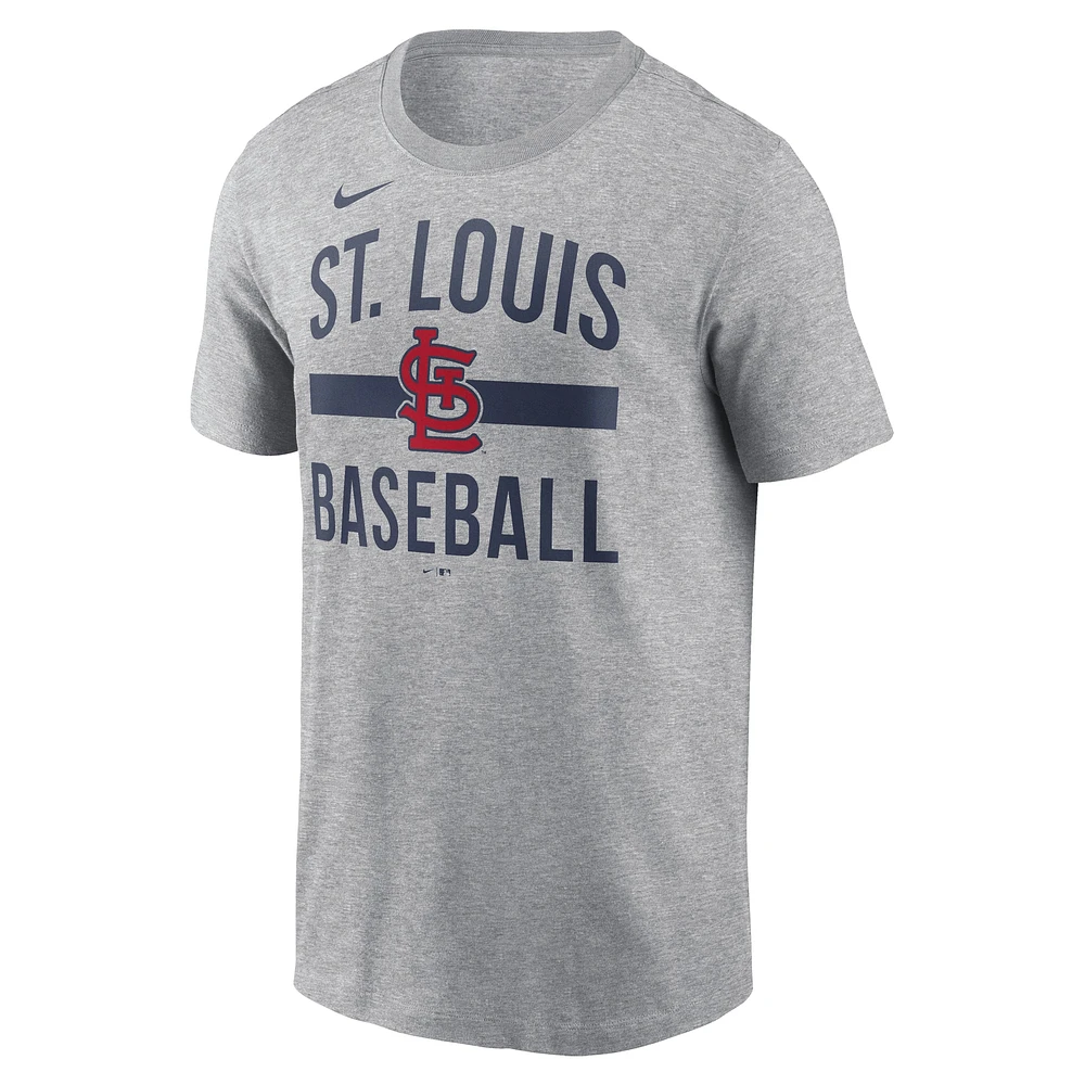 T-shirt Nike Heather Grey St. Louis Cardinals pour homme