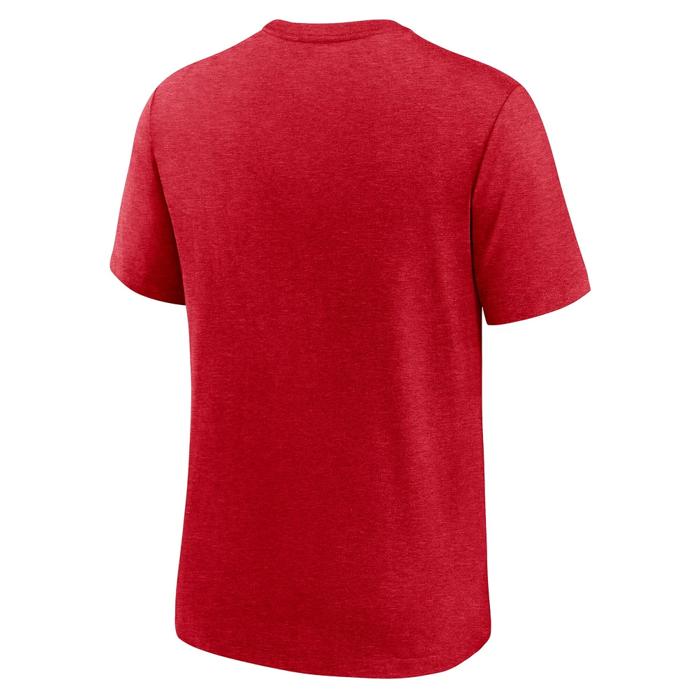 T-shirt Performance Tri-Blend Early Work des Cardinals de St. Louis Nike pour homme, rouge chiné