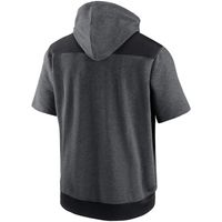 Men's Nike Heathered Charcoal St. Louis Cardinals Authentic Collection Flux Performance - Quarter-Zip Short Sleeve Hoodie