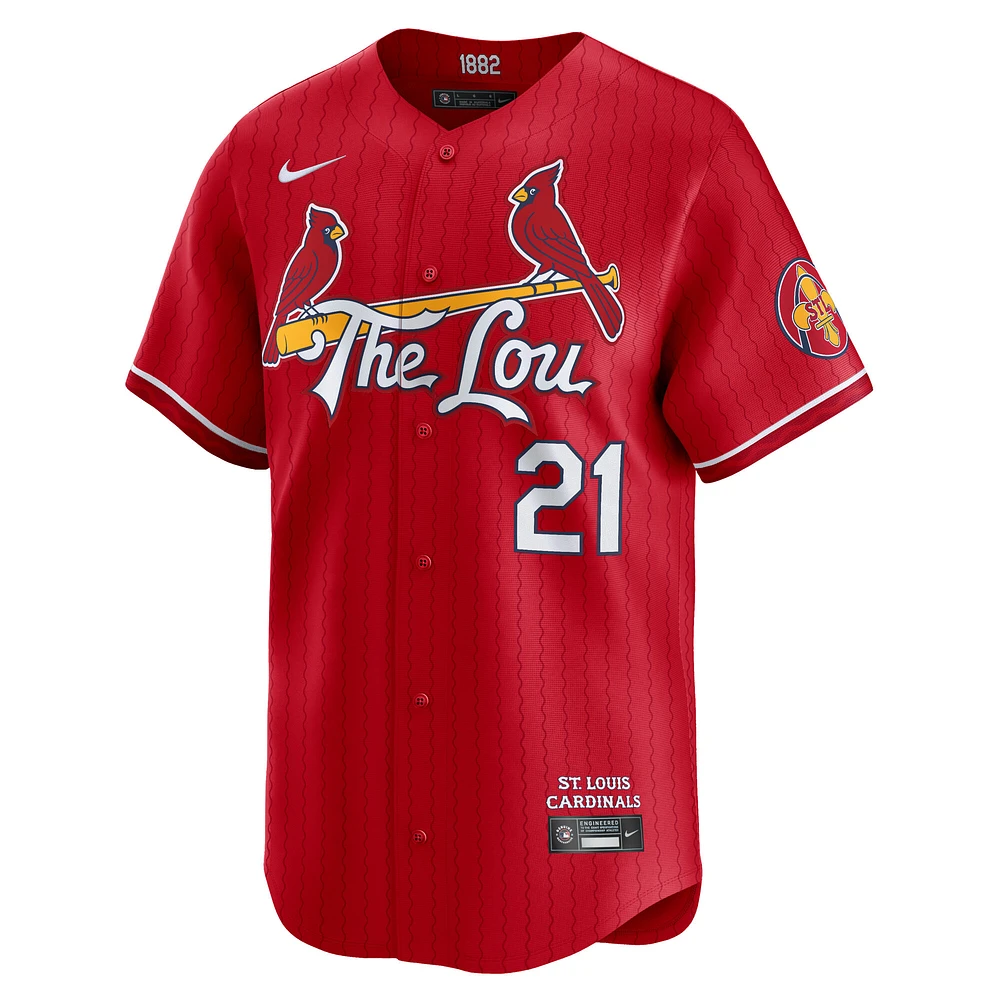 Men's Nike Lars Nootbaar Red St. Louis Cardinals City Connect Limited Jersey