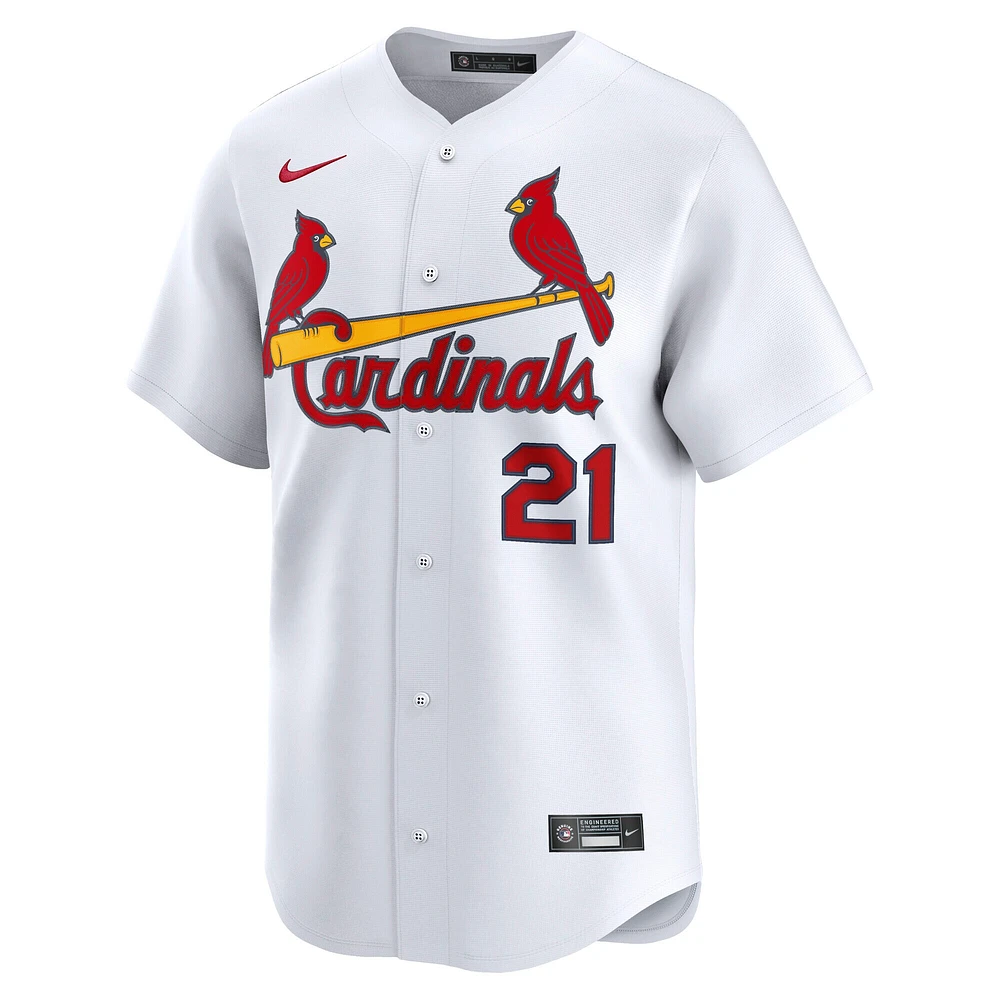 Maillot Nike Lars Nootbaar blanc pour homme, édition limitée, domicile des Cardinals de Saint-Louis