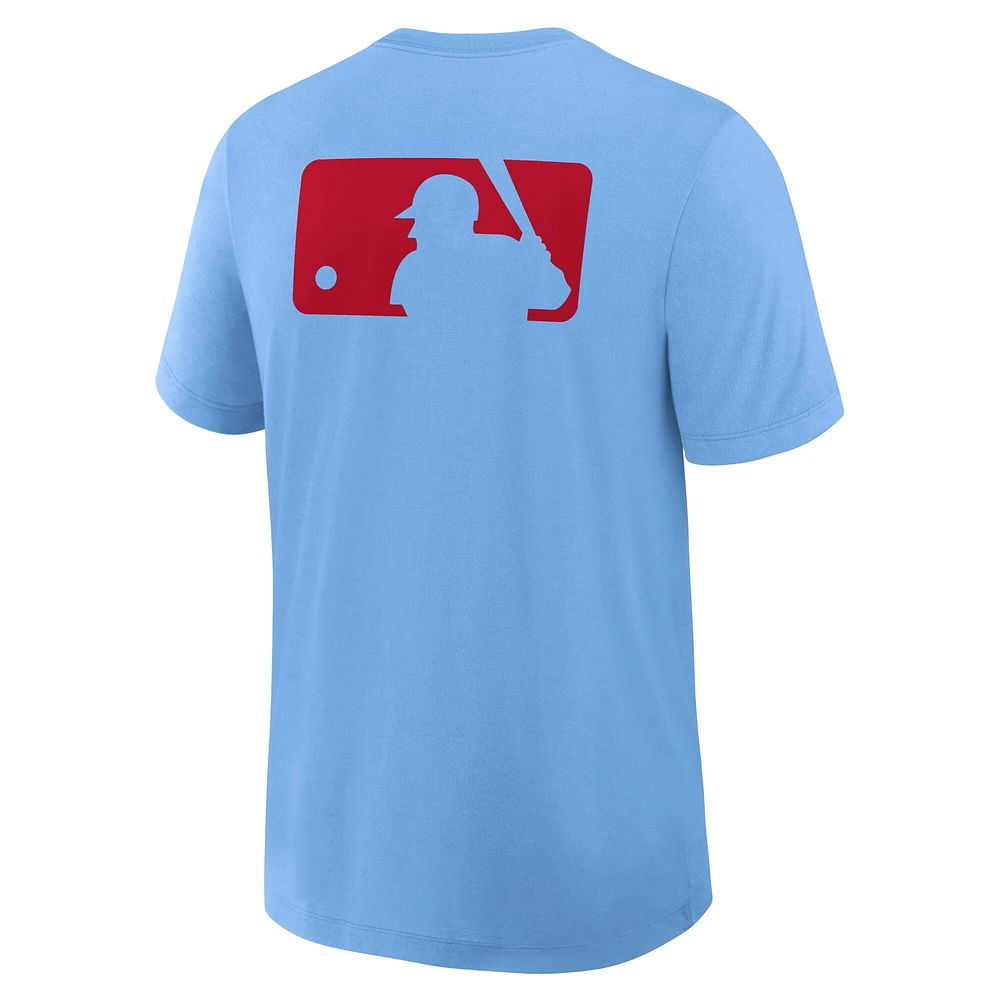 T-shirt Nike bleu clair pour homme St. Louis Cardinals Authentic Collection Early Work Tri-Blend Performance