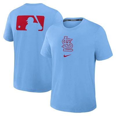 T-shirt Nike bleu clair pour homme St. Louis Cardinals Authentic Collection Early Work Tri-Blend Performance