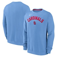 Sweat-shirt Nike bleu clair St. Louis Cardinals Classic Fleece Performance pour homme