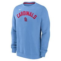 Sweat-shirt Nike bleu clair St. Louis Cardinals Classic Fleece Performance pour homme