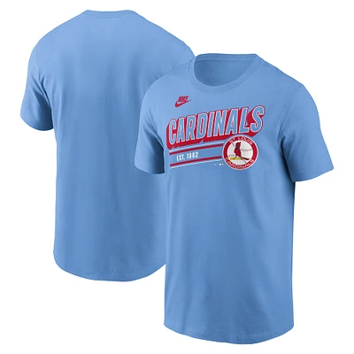 Men's Nike  Light Blue St. Louis Cardinals Cooperstown Collection Retro T-Shirt